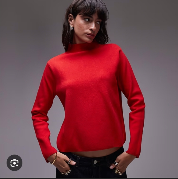 Mango Red Cowl Neck Sweater - Picture 2 of 8